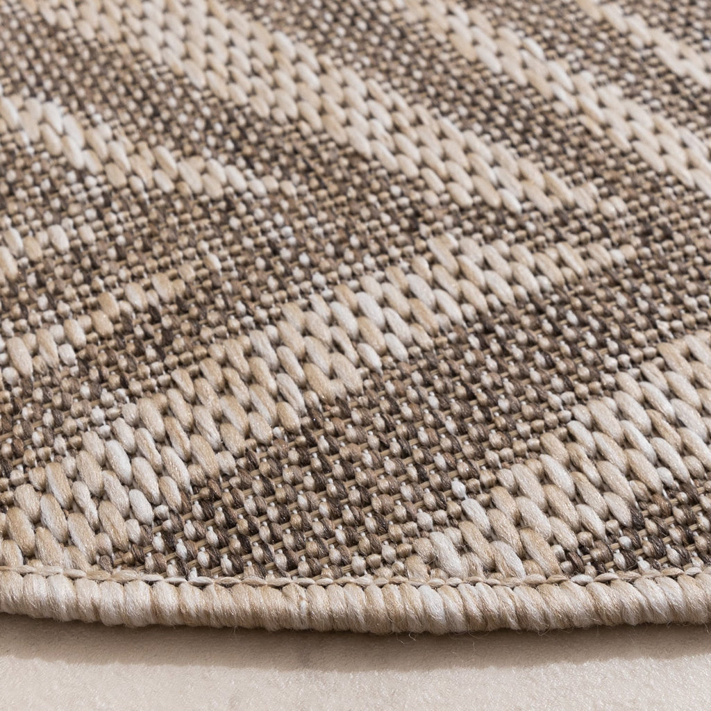 Round Outdoor Rug - Tiga Palm Taupe