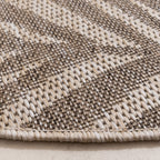Round Outdoor Rug - Tiga Palm Taupe