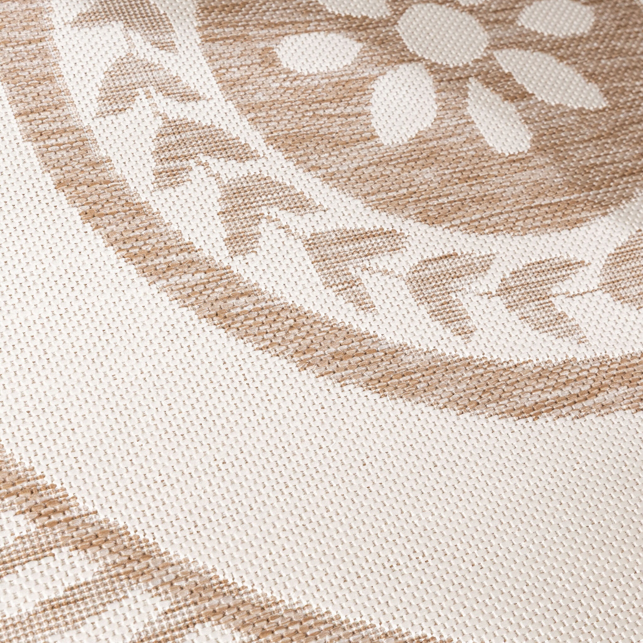 Round Jute Outdoor Rug – Nusa Medallion Beige/Cream