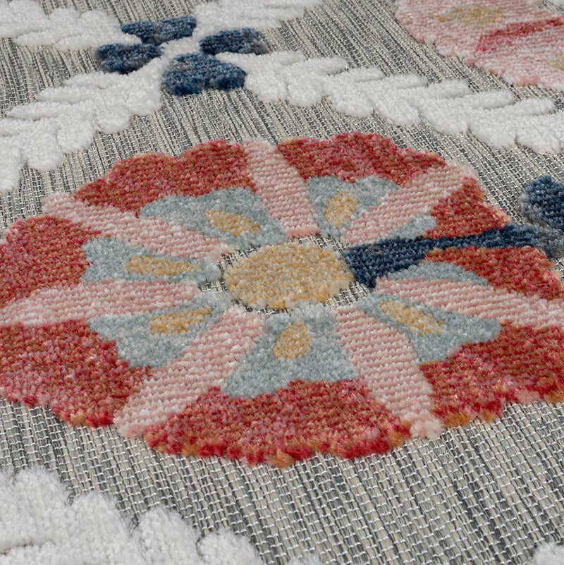 Balcony rug - Plazo Flora Grey