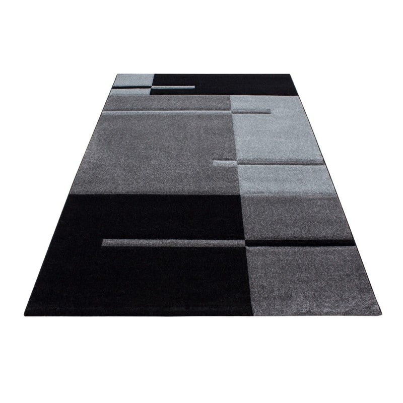 Modern floor rug - Tetris Grey 1310