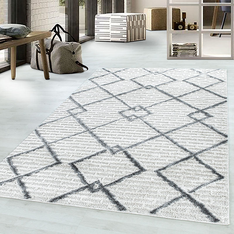 Scandinavian Floor Rug - Pitea Strangle Cream