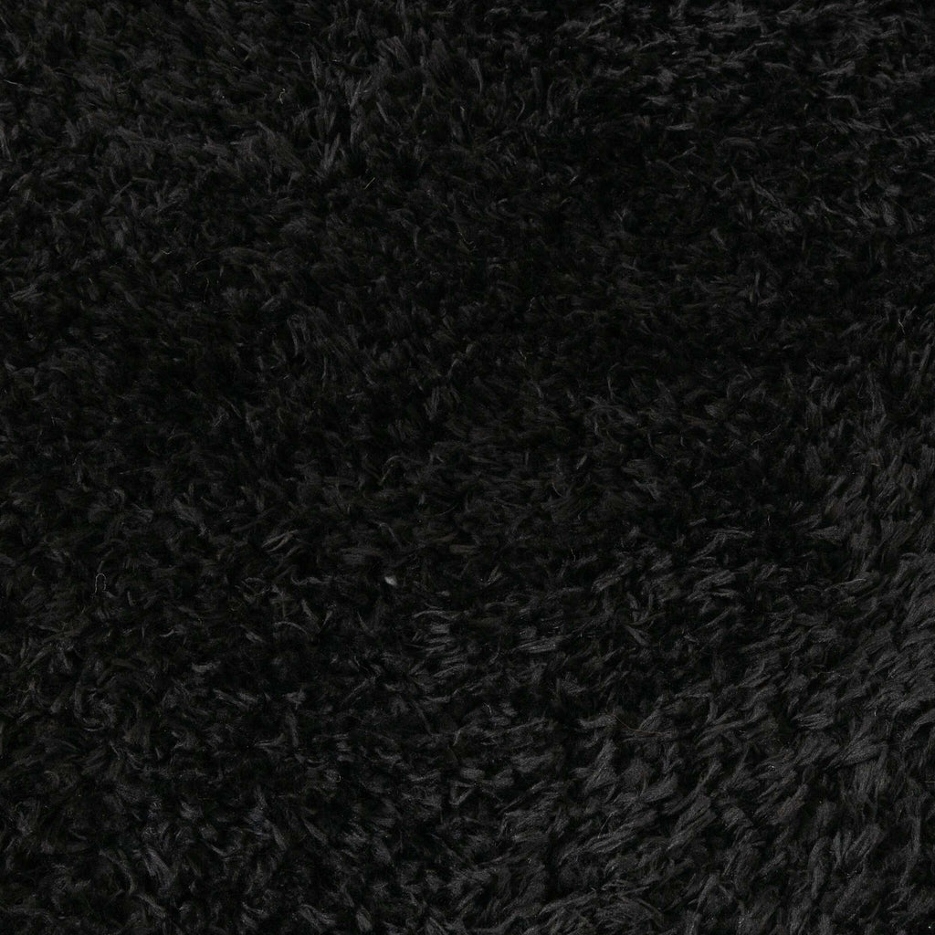 Round Shaggy Rug - Blaze Black