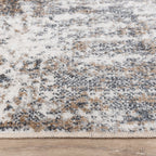 Washable Abstract Rug - Misha Grunge Cream/Grey