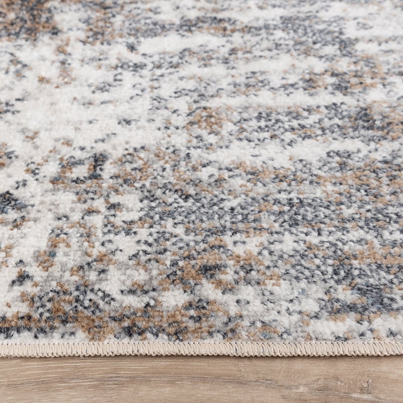 Washable Abstract Rug - Misha Grunge Cream/Grey