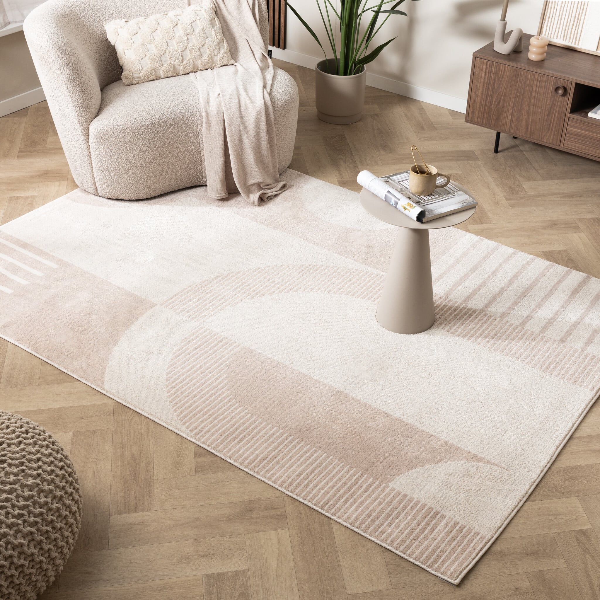 Japandi Rug - Aurora Shapes Beige