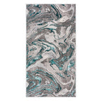 Marble floor rug - Erio Marbled Grey/Turquoise