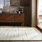 Japandi Floor Rug - Dotto Lines White
