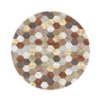 Round modern floor rug - Amado Brown 4248