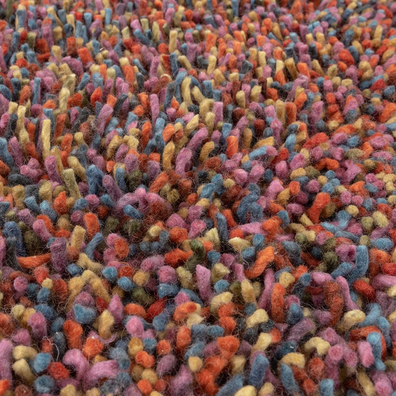 High Pile Wool Rug - Elin Multicolour