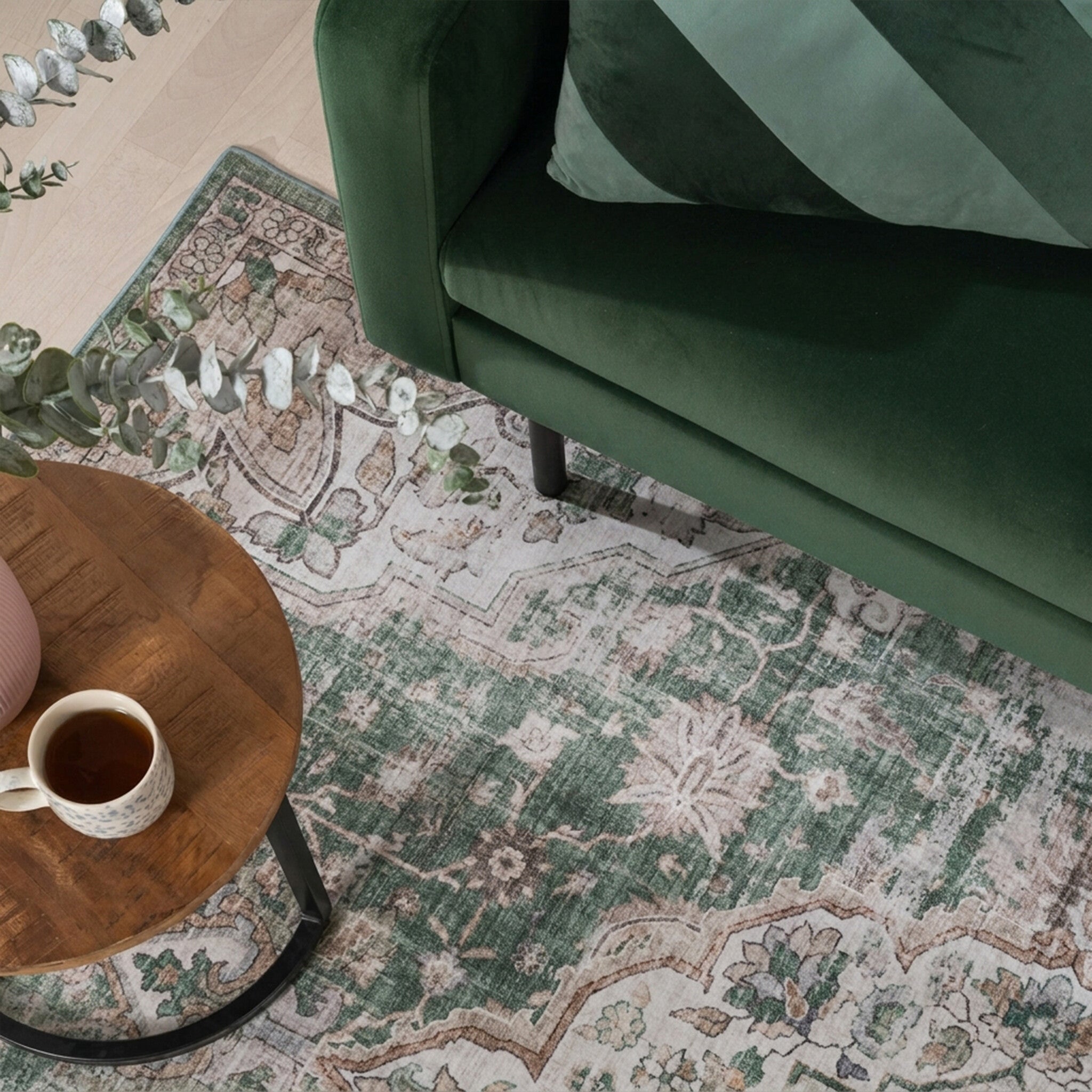 Oriental Rug - Leyla Medallion Green