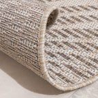 Round Outdoor Rug - Tiga Palm Taupe
