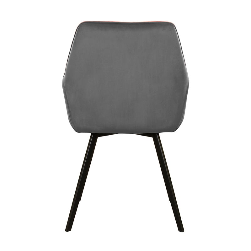 Velvet Dining Chair - Karl Dark Grey