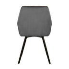 Velvet Dining Chair - Karl Dark Grey