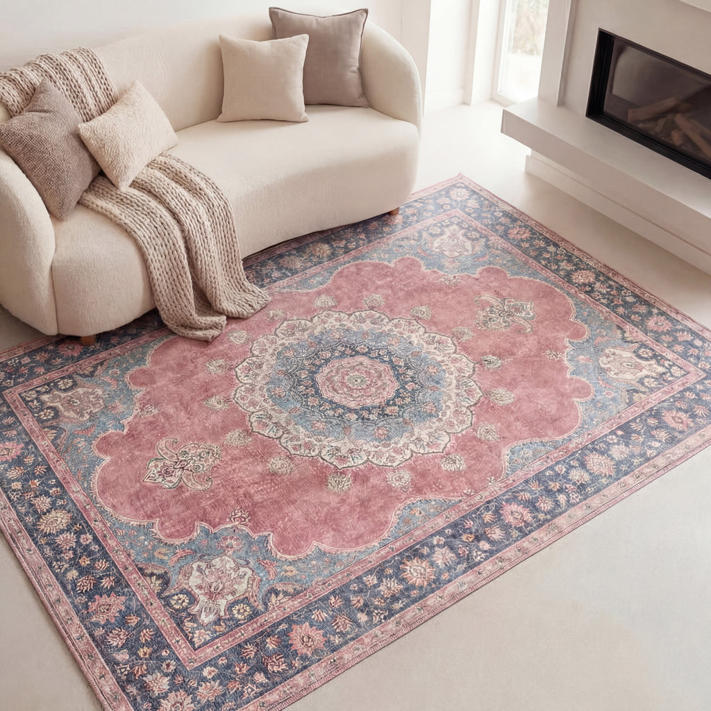 Vintage Rug - Lily Medallion Red/Pink