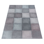 Modern floor rug - Optimism Block Pink/Grey