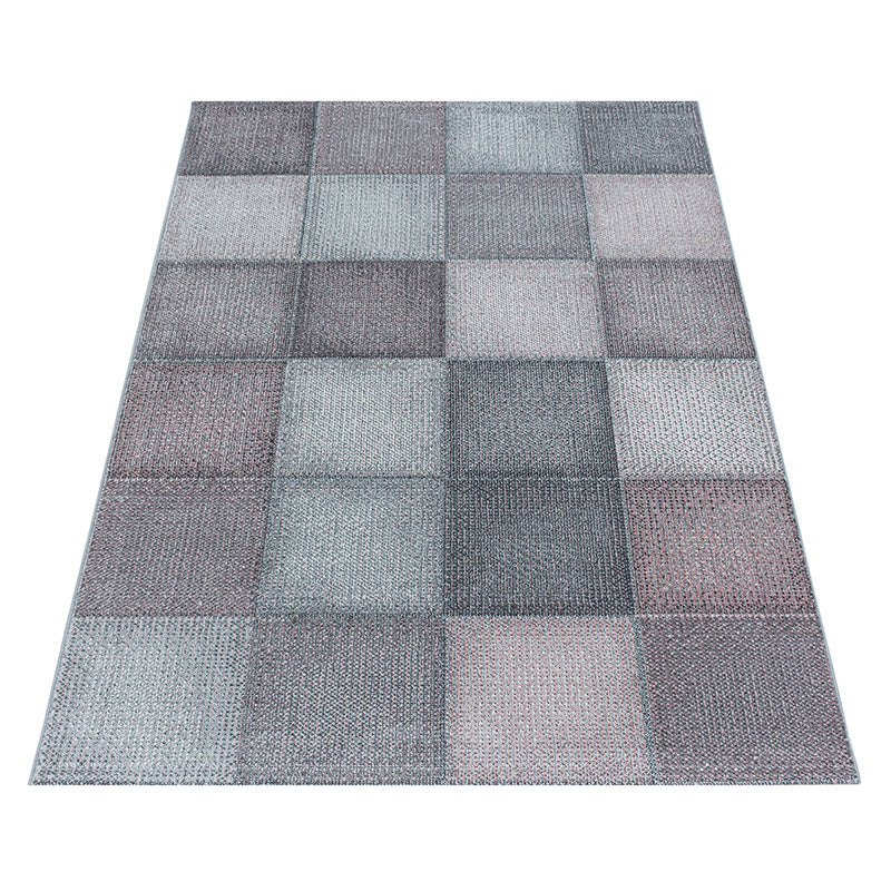 Modern floor rug - Optimism Block Pink/Grey