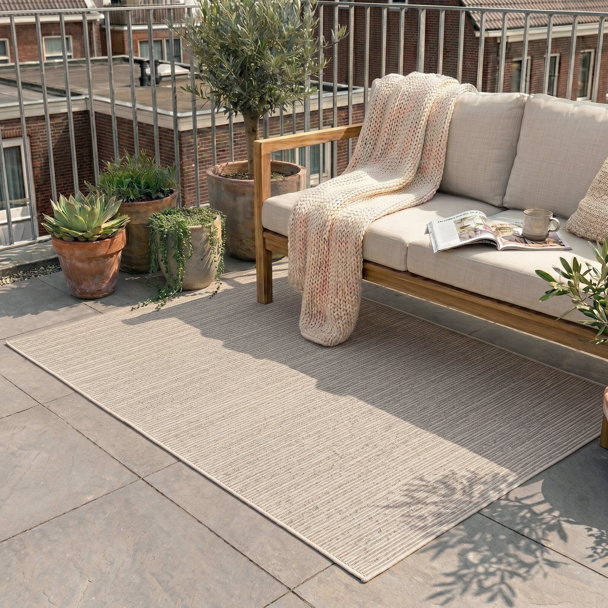 Jute Outdoor Rug - Nomad Melange Cream
