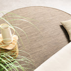 Round Outdoor Rug - Malta Arrow Natural