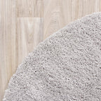 Round High Pile Rug - Lofty Light Grey