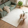 Scandinavian Rug - Charm Waves White