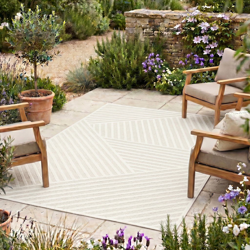 Modern Rug - Nori Lines White