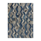 Graphic floor rug - Mado Asher Grey/Blue