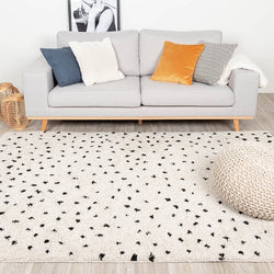 High Pile Rug - Grand Dots Cream/Black