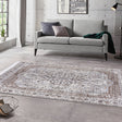 Persian Floor Rug - Gizem Madiha Silver/Grey