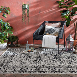Outdoor rug - Varano Fuera Black/White