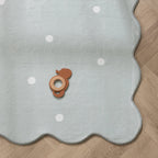 Kids Room Rug - Cloudy Dots Mint