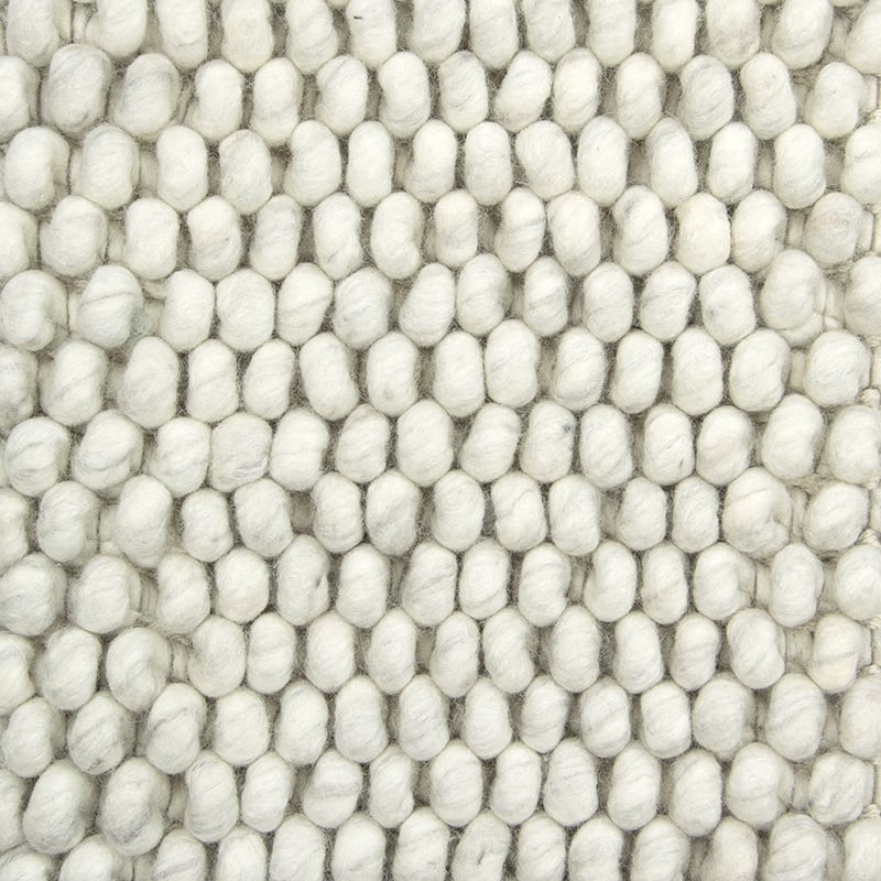 Wool Floor Rug - New Loop Cream/White 815