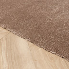 Round washable rug - Clean Brown