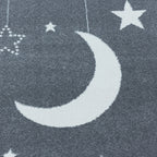 Round children's floor rug - Fleurtje Moon Pink