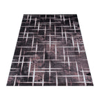 Modern Floor Rug - Streaky Scratch Pink/White
