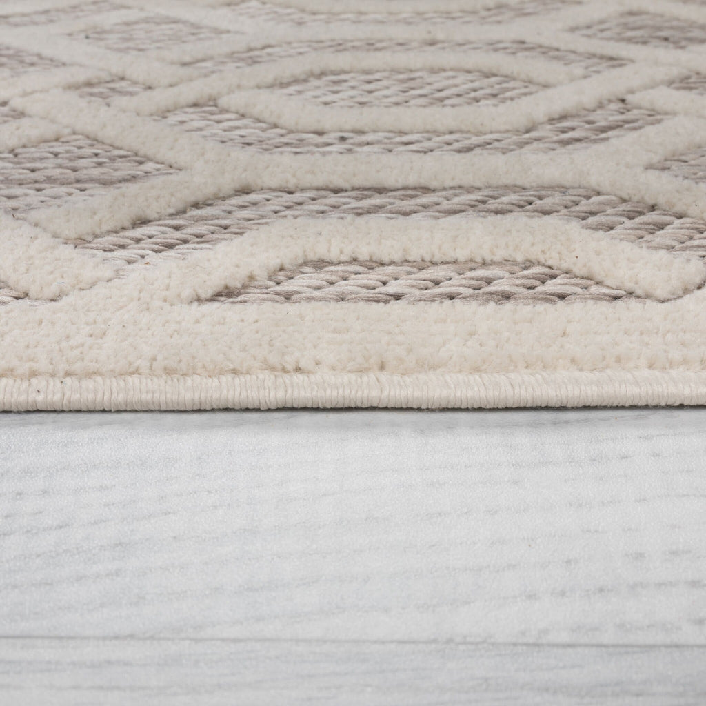 Outdoor Rug - Piatto Mataro Cream/White