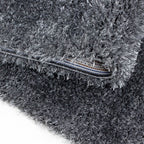 Round high-pile floor rug - Blushy Dark Grey