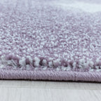 Round Children's Floor Rug Unicorn - Pretty Purple