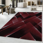 Modern Rug - Streaky Lines Red
