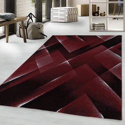 Modern Rug - Streaky Lines Red
