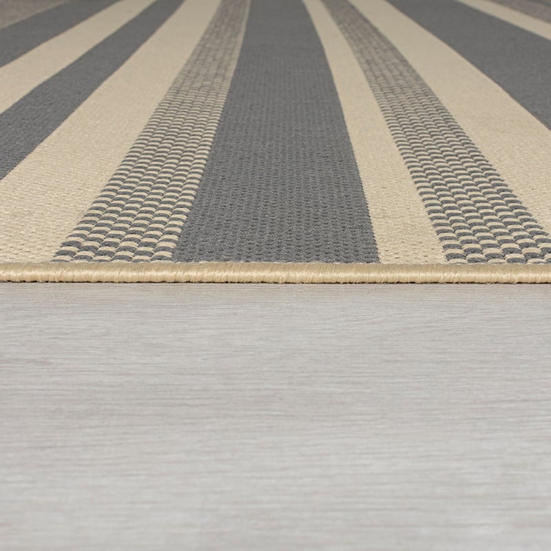 Retro balcony rug - Floreno Noto Grey