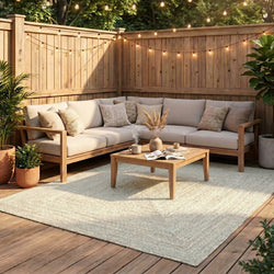 Jute Outdoor Rug - Bali White