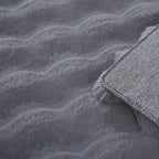 Soft high-pile floor rug - Ambrey 3D Dark Grey
