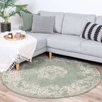 Round Vintage Rug - Wonder Green