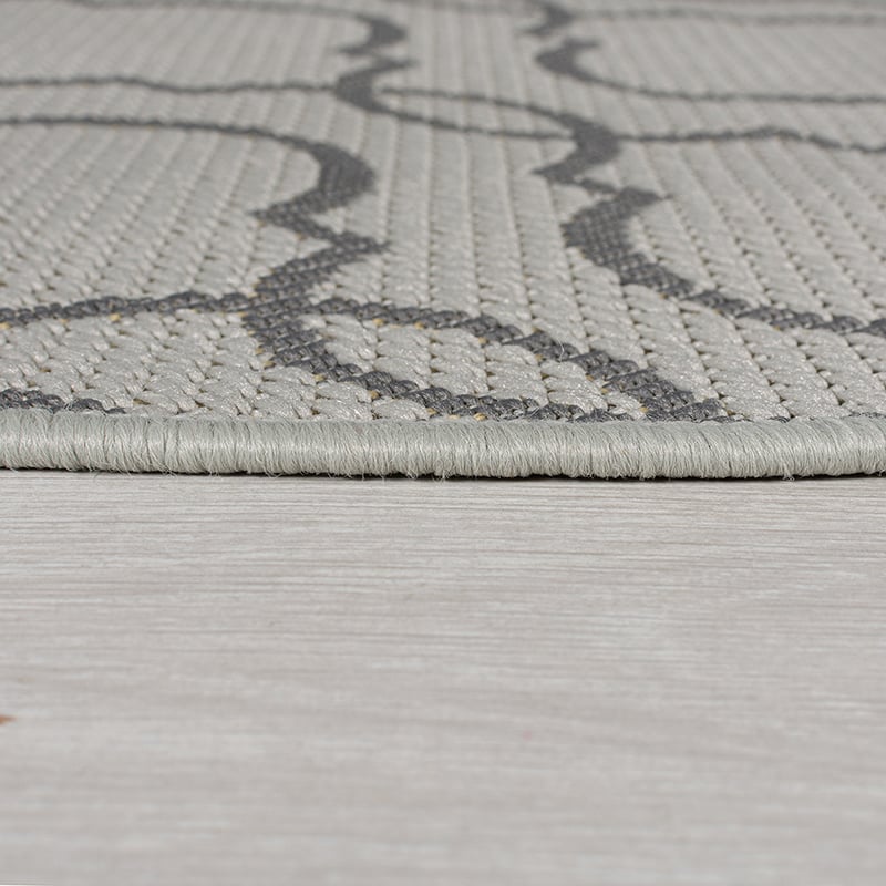Round outdoor rug - Floreno Milan Grey/Anthracite