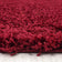 Round high pile floor rug - Life Red