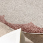 Round Washable Rug – Myrre Pink/White