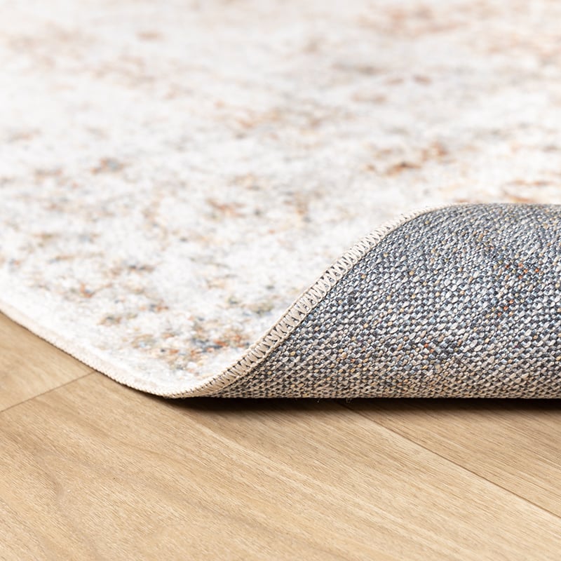 Washable Rug - Nova Medallion Light Grey