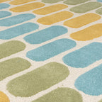Modern floor rug - Rado Fossil Green/Yellow