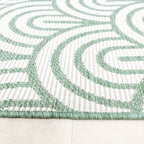Round Outdoor Rug - Summer Arch Green